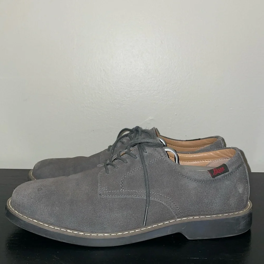 Anthropologie G.H. Bass Pasadena Suede Nubuck Lace Up Loafers.‎  Size 8.5 Wide.